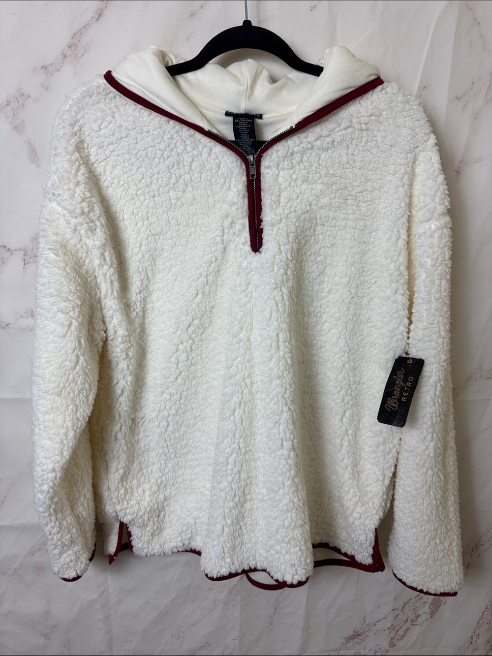 NWT Wrangler Retro Women's Sherpa Fleece Hooded Pullover XL